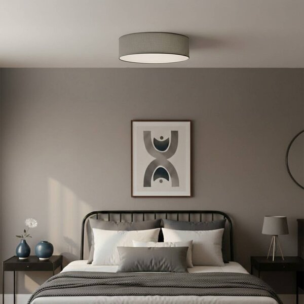 Plafoniera soffitto Marshall Milagro Lighting, dimmerabile, Alluminio / Grigio / Zincato, Soggiorno / Sala da pranzo, Legno, Moderno, Plafoniera