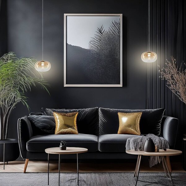 Lampada a sospensione Vaso Milagro Lighting, Crema / Ambra, Soggiorno / Sala da pranzo, Vetro, Moderno, Lampada a sospensione