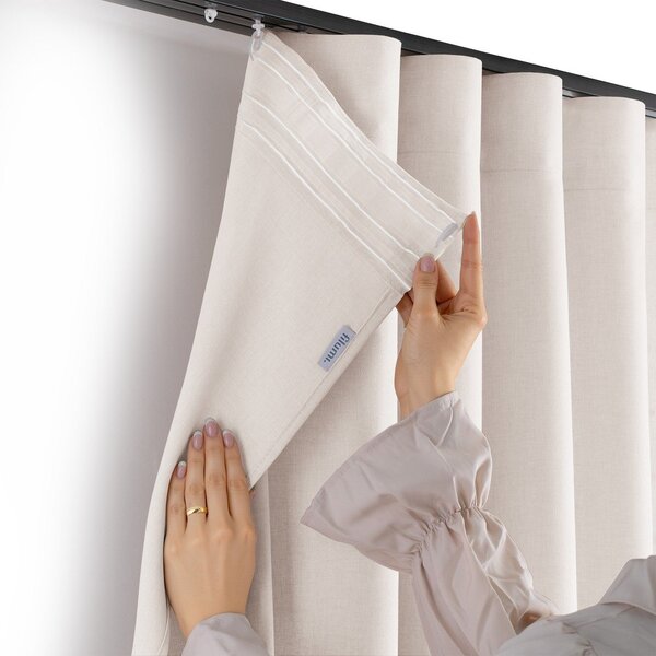 Tenda parzialmente oscurante color crema 265x250 cm Calisto – Filumi