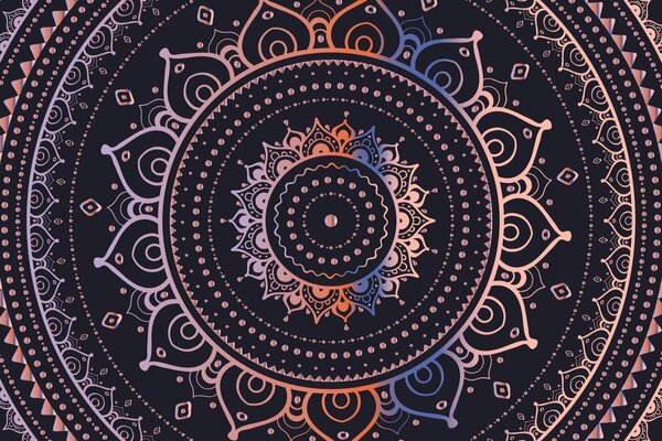 Carta da parati – Mandala colorata