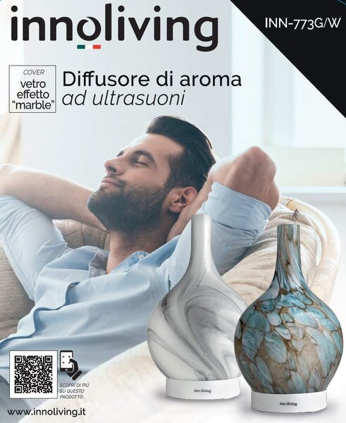 INNOLIVING Diffusore di aromi a ultrasuoni Potenza 5 watt colore Blu - INN-773G