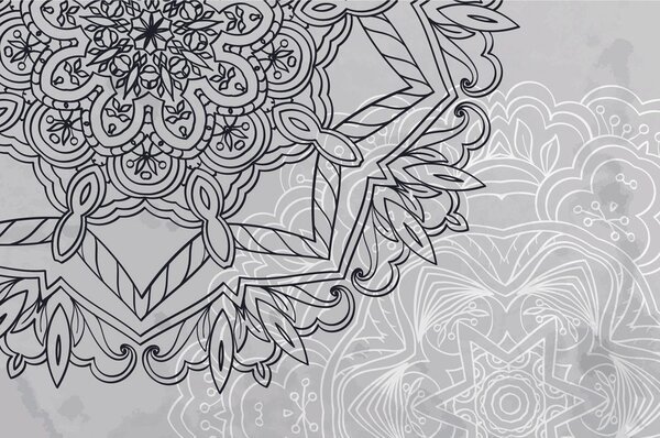 Carta da parati – Mandala in bianco e nero