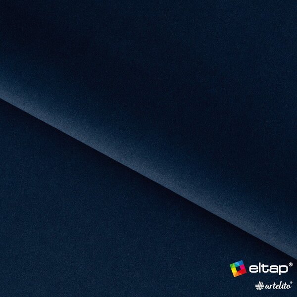 Letto matrimoniale imbottito blu scuro con contenitore e rete inclusi 140x200 cm Plissa – ELTAP