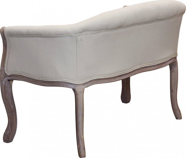 DecHome Divano 2 Posti Classico in Tessuto Dimensioni 107x61x70 cm colore Beige - Danubio