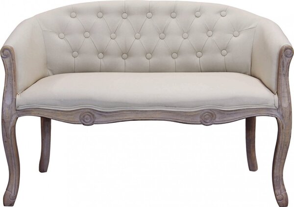 DecHome Divano 2 Posti Classico in Tessuto Dimensioni 107x61x70 cm colore Beige - Danubio