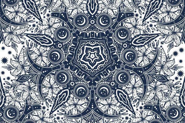 Carta da parati – Ornamento del giglio selvatico