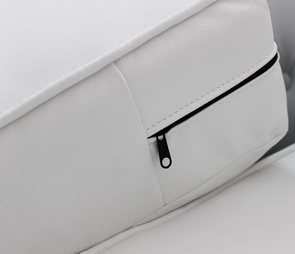 DecHome Divano 2 Posti Classico in Ecopelle Dimensioni 152x74x82 cm colore Bianco