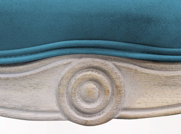 DecHome Divano 2 Posti Classico in Velluto Dimensioni 107x61x70 cm colore Blu - Danubio