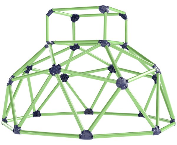 AIYAPLAY Gioco Arrampicata Bambini 3-8 Anni a Cupola con Bordi Smussati, in PP, 182.5x182.5x119 cm, Verde e Viola | Aosom Italy