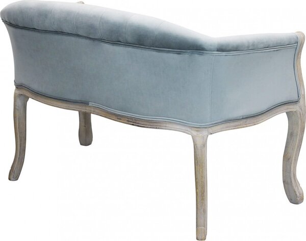 DecHome Divano 2 Posti Classico in Velluto Dimensioni 107x61x70 cm colore Grigio - Danubio
