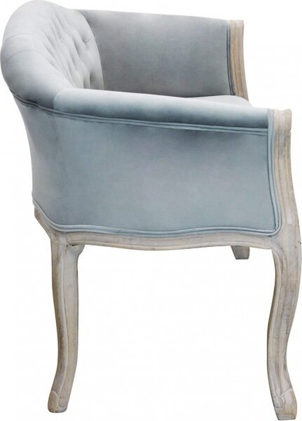 DecHome Divano 2 Posti Classico in Velluto Dimensioni 107x61x70 cm colore Grigio - Danubio