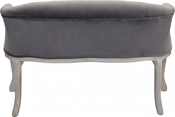 DecHome Divano 2 Posti Classico in Velluto Dimensioni 107x61x70 cm colore Taupe - Danubio