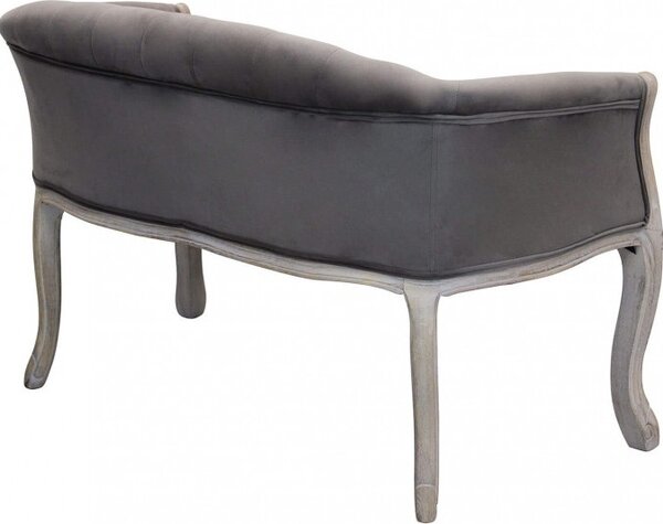 DecHome Divano 2 Posti Classico in Velluto Dimensioni 107x61x70 cm colore Taupe - Danubio