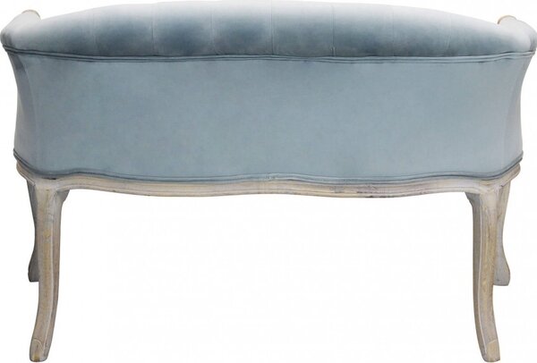 DecHome Divano 2 Posti Classico in Velluto Dimensioni 107x61x70 cm colore Grigio - Danubio