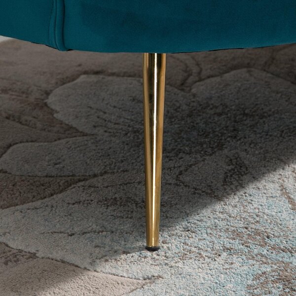 DecHome Divano 2 Posti Contemporaneo Luxury in Velluto Dimensioni 130x77x77 cm colore Alzavola