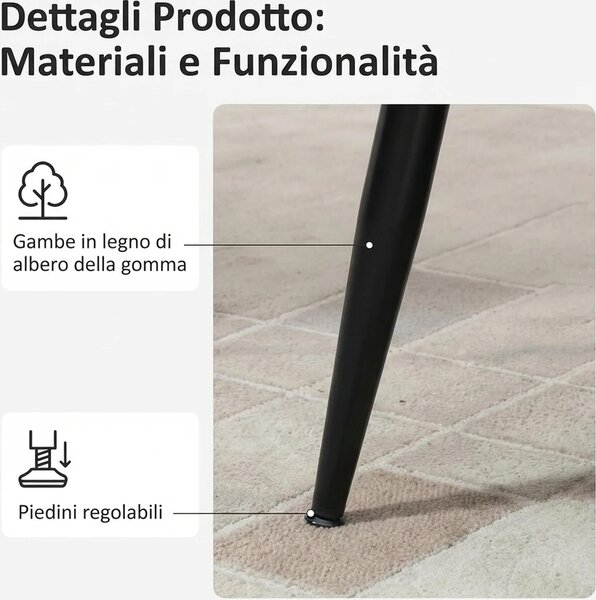 DecHome Divano 2 Posti Contemporaneo Luxury in Velluto Dimensioni 132x66x80 cm colore Grigio