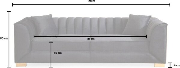 DecHome Divano 2 Posti Contemporaneo Luxury in Velluto Dimensioni 80x170x95 cm colore Marrone - Vera