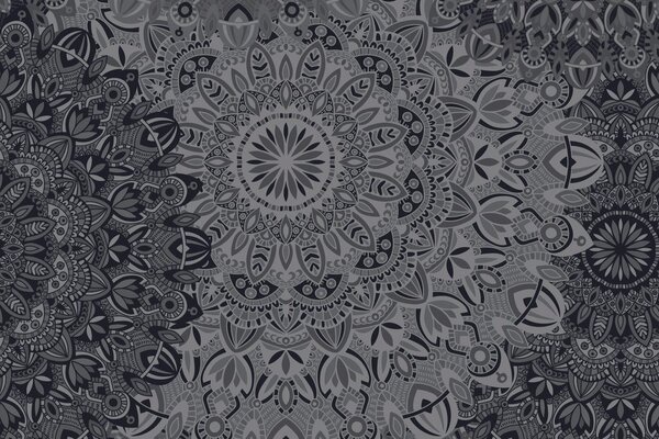 Carta da parati – Mandala stilosa in bianco e nero