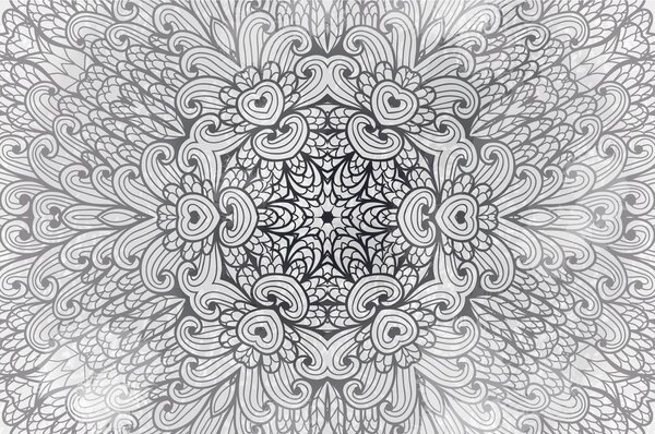 Carta da parati – Mandala etnica in bianco e nero