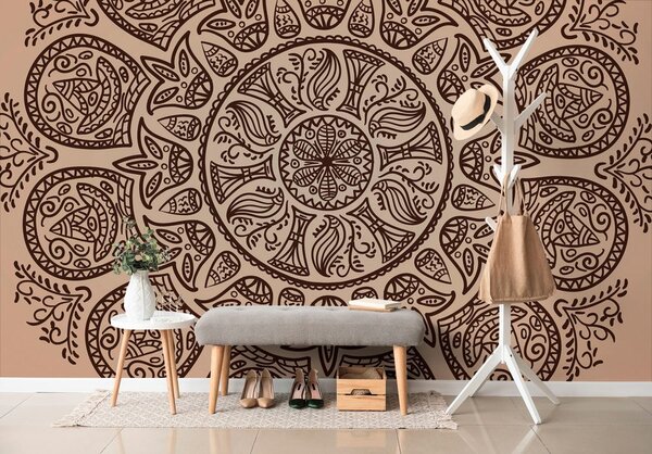Carta da parati – Mandala con motivo popolare astratto