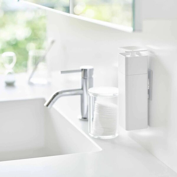 Dispenser per sapone senza foratura bianco in plastica 230 ml Film Hook – YAMAZAKI
