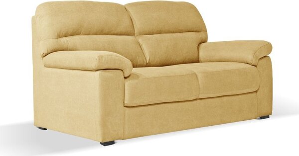DecHome Divano 2 Posti Moderno in Tessuto Antimacchia Dimensioni 160x98x92 cm colore Giallo - Alenda