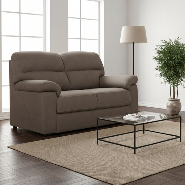 DecHome Divano 2 Posti Moderno in Tessuto Antimacchia Dimensioni 160x98x92 cm colore Tortora - Alenda