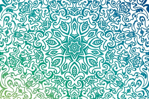 Carta da parati – Mandala blu-verde
