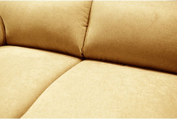 DecHome Divano 2 Posti Moderno in Tessuto Antimacchia Dimensioni 160x98x92 cm colore Giallo - Alenda
