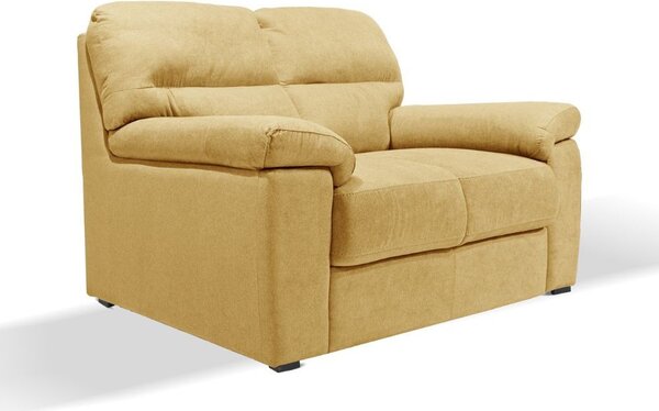 DecHome Divano 2 Posti Moderno in Tessuto Antimacchia Dimensioni 160x98x92 cm colore Giallo - Alenda