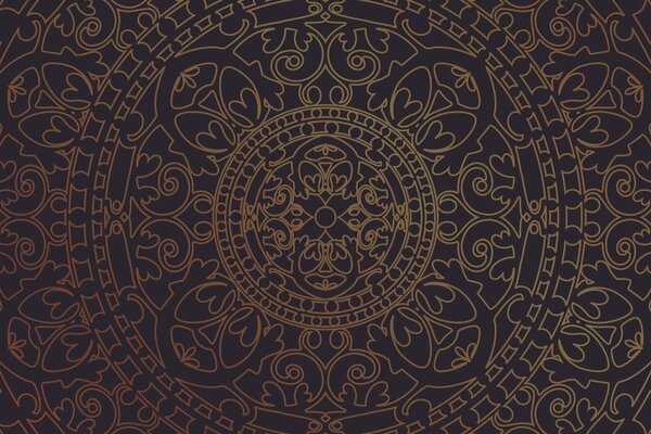 Carta da parati – Ornamento orientale dorato