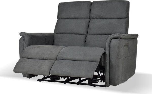 DecHome Divano 2 Posti Moderno in Tessuto Dimensioni 140x77x105 cm colore Grigio Scuro - Faber