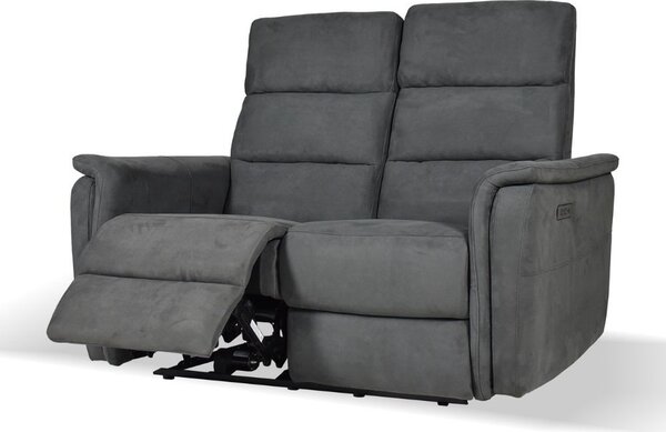 DecHome Divano 2 Posti Moderno in Tessuto Dimensioni 140x77x105 cm colore Grigio Scuro - Faber