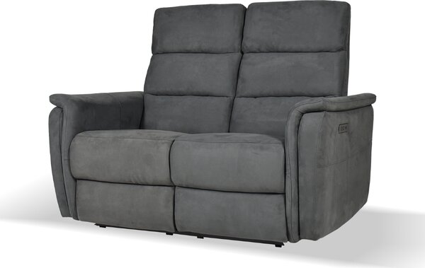 DecHome Divano 2 Posti Moderno in Tessuto Dimensioni 140x77x105 cm colore Grigio Scuro - Faber
