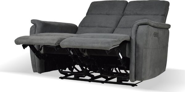 DecHome Divano 2 Posti Moderno in Tessuto Dimensioni 140x77x105 cm colore Grigio Scuro - Faber