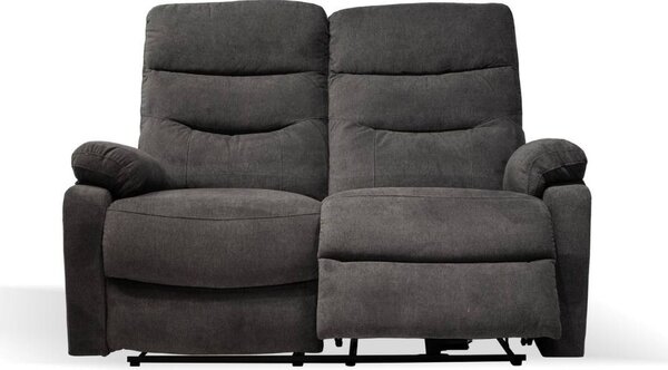 DecHome Divano 2 Posti Moderno in Tessuto Dimensioni 145x92x109 cm colore Grigio Scuro - Brienz