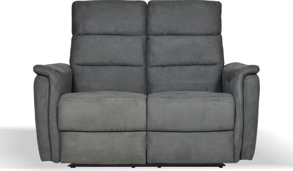 DecHome Divano 2 Posti Moderno in Tessuto Dimensioni 140x77x105 cm colore Grigio Scuro - Faber