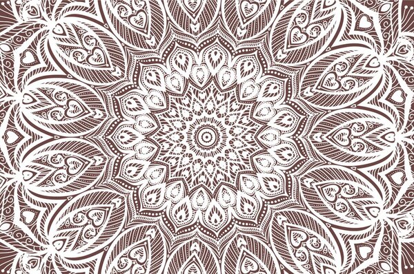 Carta da parati – Mandala dell'armonia su sfondo marrone