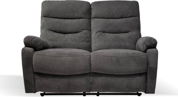 DecHome Divano 2 Posti Moderno in Tessuto Dimensioni 145x92x109 cm colore Grigio Scuro - Brienz