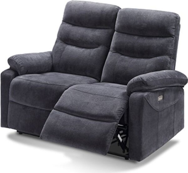 DecHome Divano 2 Posti Moderno in Tessuto Dimensioni 145x92x109 cm colore Grigio Scuro - Brienz