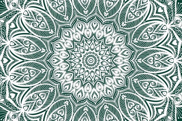 Carta da parati – Mandala dell'armonia su sfondo verde