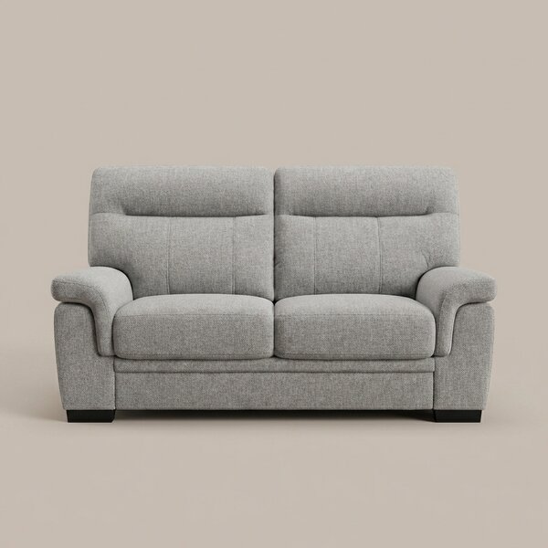 SardoneHome Divano 2 Posti Moderno in Tessuto Dimensioni 162x96x92 cm colore Grigio Chiaro - Flavia