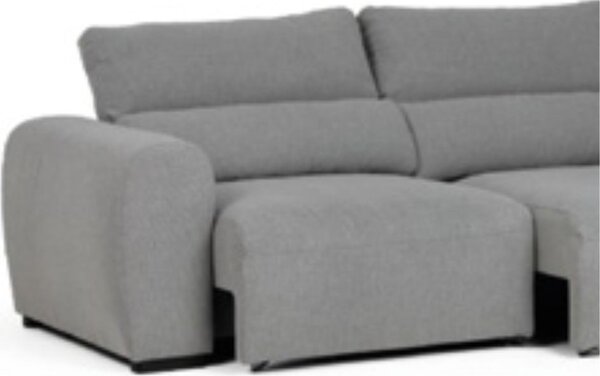 DecHome Divano 2 Posti Moderno in Tessuto Dimensioni 251x112.5x102 cm colore Grigio - Leora