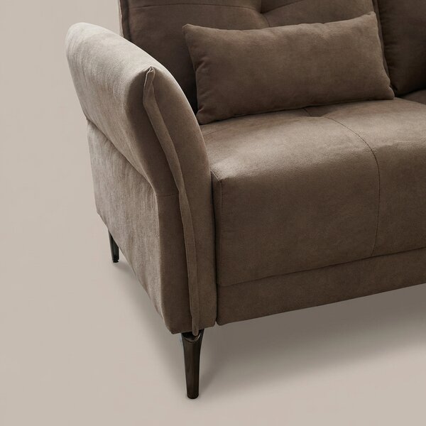 DecHome Divano 2 Posti Moderno in Tessuto Dimensioni 160x76x86 cm colore Beige - Nutmeg