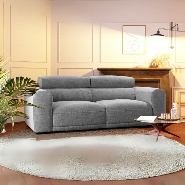 DecHome Divano 2 Posti Moderno in Tessuto Dimensioni 251x112.5x102 cm colore Grigio - Leora