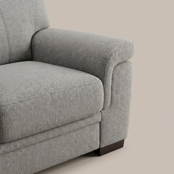SardoneHome Divano 2 Posti Moderno in Tessuto Dimensioni 162x96x92 cm colore Grigio Chiaro - Flavia