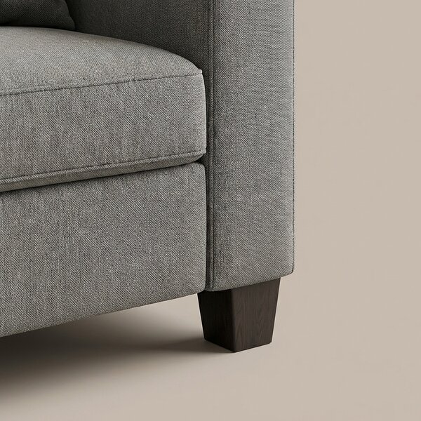 DecHome Divano 2 Posti Moderno in Tessuto Dimensioni 155x80x87 cm colore Grigio - Nora
