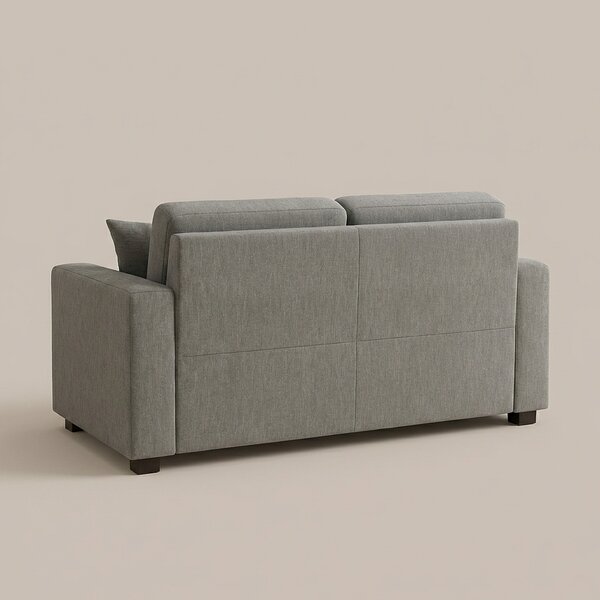 DecHome Divano 2 Posti Moderno in Tessuto Dimensioni 155x80x87 cm colore Grigio - Nora