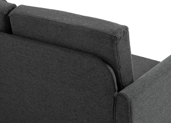 DecHome Divano 2 Posti Moderno in Tessuto effetto Lino Dimensioni 141x70x78 cm colore Grigio Scuro