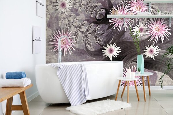 Carta da parati – Fiori su sfondo splendido